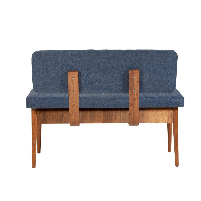 Ensemble de salle à manger Nawrocki, Noyer / bleu foncé, Noyer