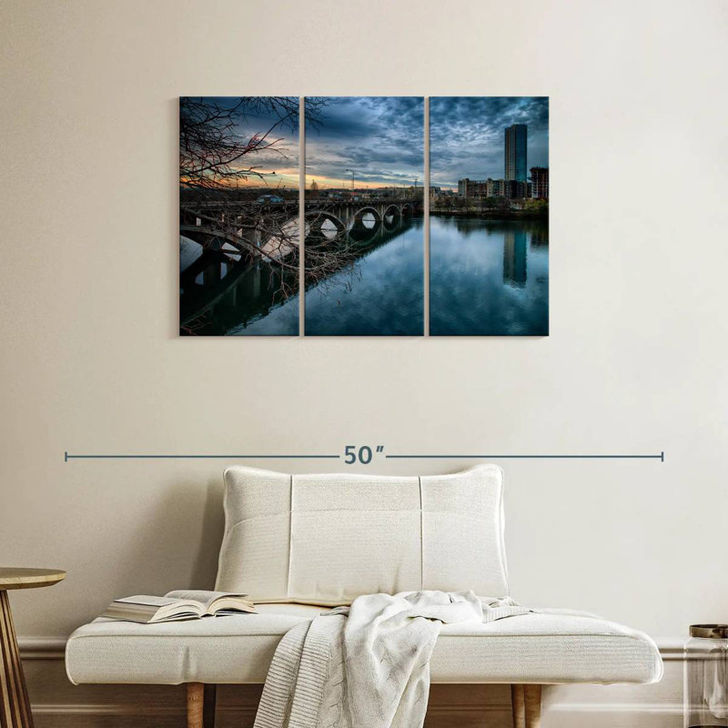 Lilie Lamar Boulevard Bridge, 24" H x 38" W