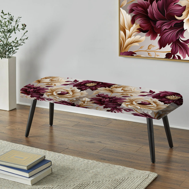 Banc royal rembourré à motif floral Royal Victorian Flourish Victorian