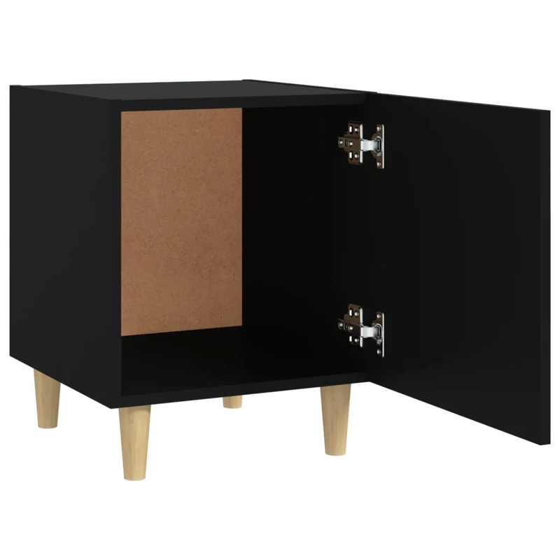17 Stories Bedside Cabinets Engineered Wood, Concrete Grey, Right Orientation, 1