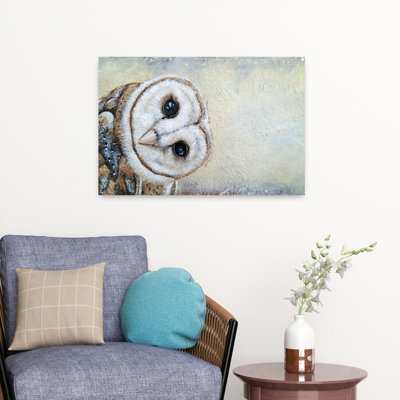 Curiosité d'art d'oiseau hibou contemporain