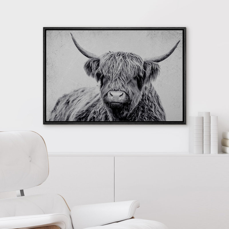 Portrait d'animaux sur fond blanc, H 16 po x l 24 po x P 1,5 po, Cadre noir