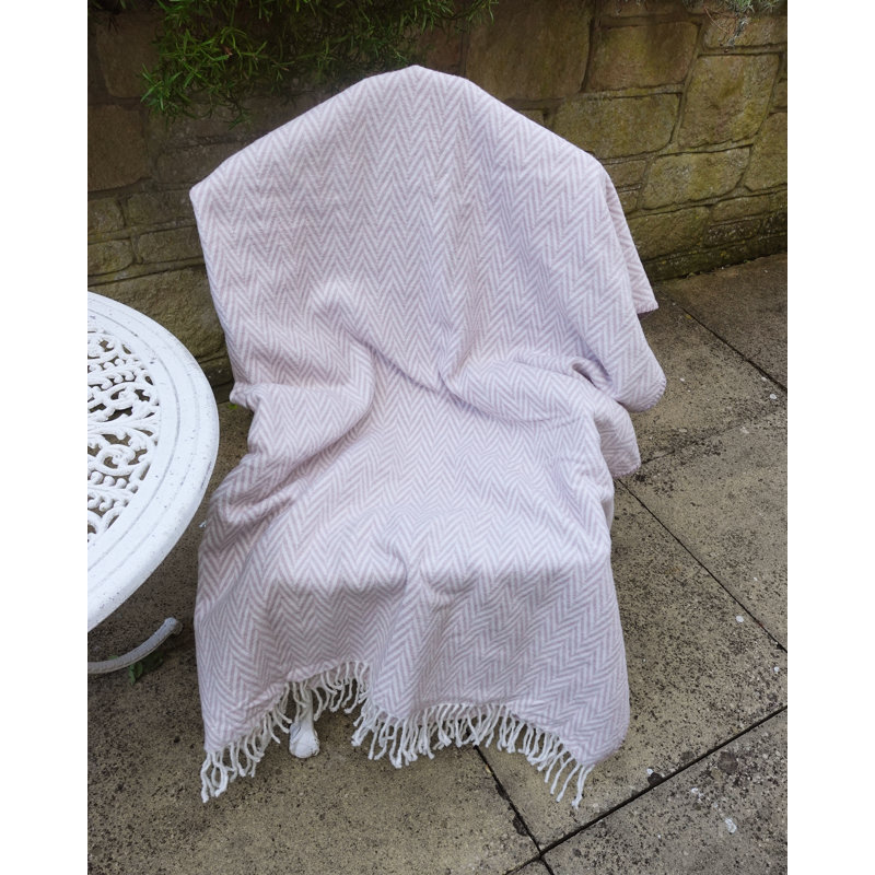 Cyrah Plain Weave / Muslin Throw Blanket, Lilac