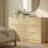 Six-Drawer Double-Row Chest of Drawers, Modern Style White Textured Chest-292484319