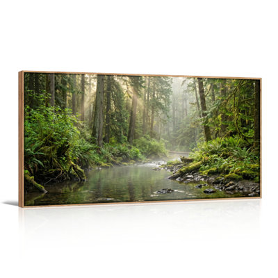 Ensemble de 1 tableau sur toile « Ruisseau forestier »