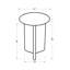 Table d'appoint en bois massif Woodrow