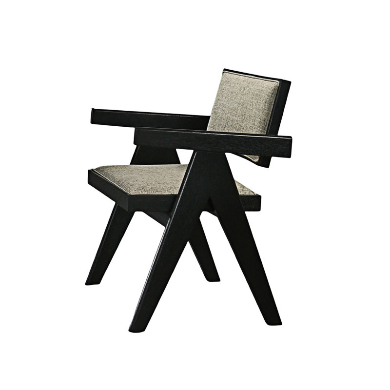 Chaise d'appoint rembourrée (ensemble de 2), Chêne,  Polyester beige  