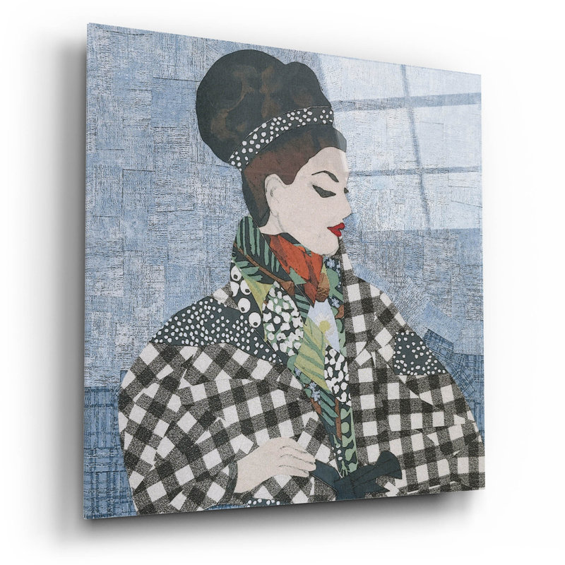 Art mural en verre «The Fashion Architect» par Coco Good, H 12 po x l 12 po x P 0,13 po