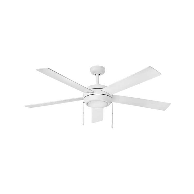 Ventilateur de plafond standard à DEL à 5 pales de 60 po avec chaîne de traction et ensemble d'éclairage Croft
