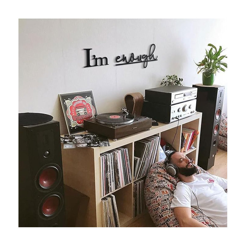 I'm Enough Metal Wall Art - Motivational Quote Decor