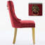 Ensemble de deux chaises de salle à manger rembourrées en velours Elegant-1432873164