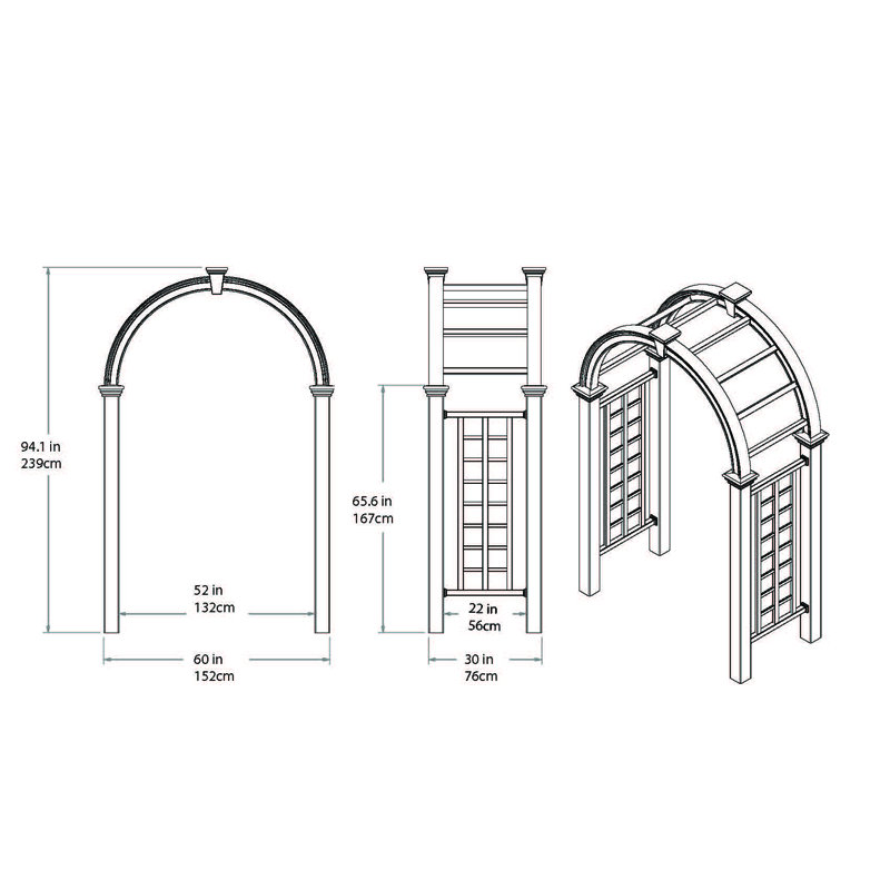 Classic Nantucket Deluxe Arbor with Gate