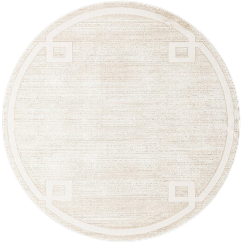 Adelgunde Geometric Indoor Rug, Round 5'3"
