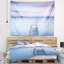 Tapisserie paysage marin mauve vif-28503806