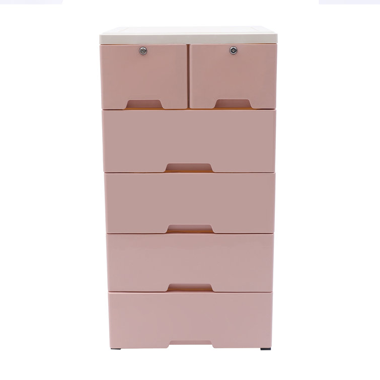Big Storage Cabinet 5 Layers 6 Drawers Food-grade PP Rounded Corners  Organizer