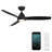 Skylark 3 - Blade Indoor/Outdoor Smart Ceiling Fan with Adjustable CCT 2700K-3000K-4000K-5000K LED Light Kit and Remote Control Included, Works With Alexa and iOS or Android App-528394847-528394842