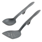 Rachael Ray Tools and Gadgets Lazy Flexi Turner and Scraping Spoon Nonstick Utensil Set, 2 Piece