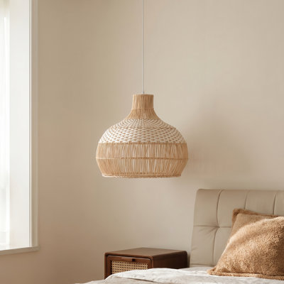 Ajshe 1 - Light Rattan Teardrop Pendant