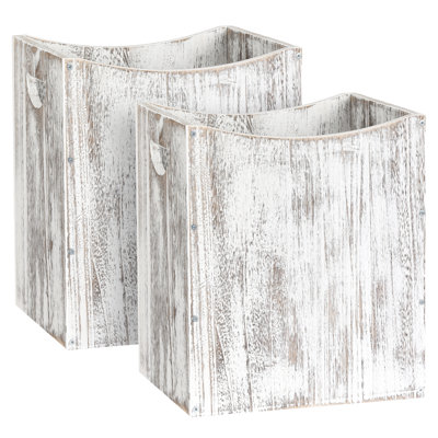 Bamboo Open Waste Basket - 5.3 Gallons