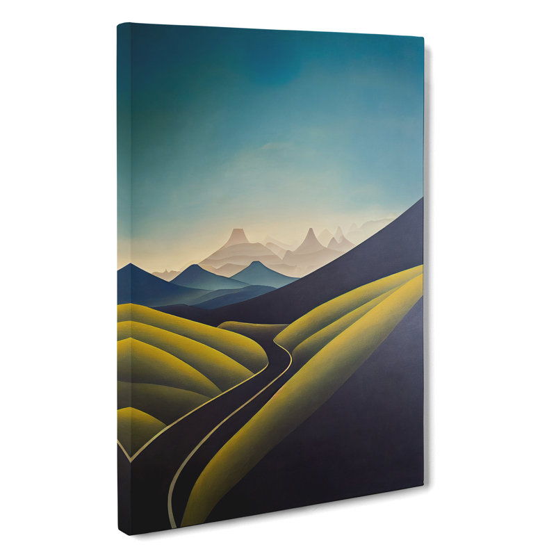 Mountain Valley Landscape No.2 - Wrapped Canvas, 50cm H x 35cm W x 3cm D