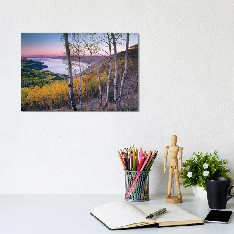Aspen Forest Overlooking Fremont Lake, Bridger-Teton National Forest, Wyoming II by Tim Fitzharris - Wrapped Canvas Print