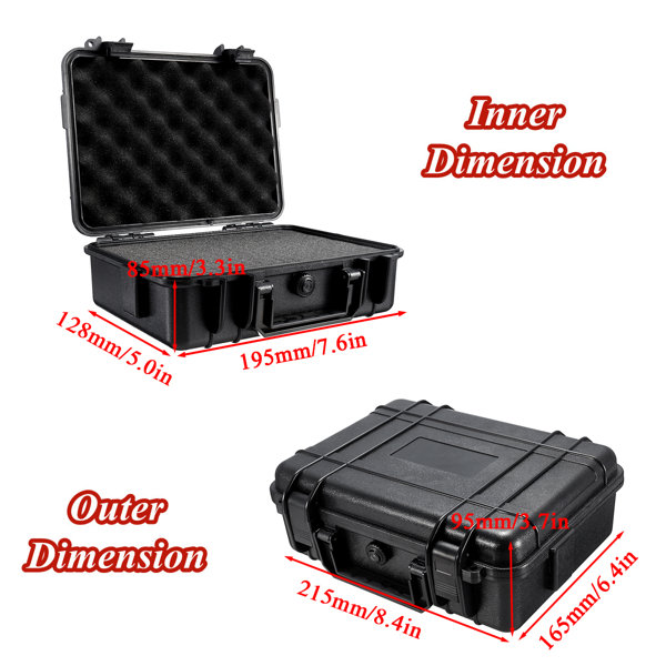 WFX Utility™ Waterproof Hard Carry Tool Case Storage Box With Sponge  8.4X6.4X3.7 Inch - Wayfair Canada