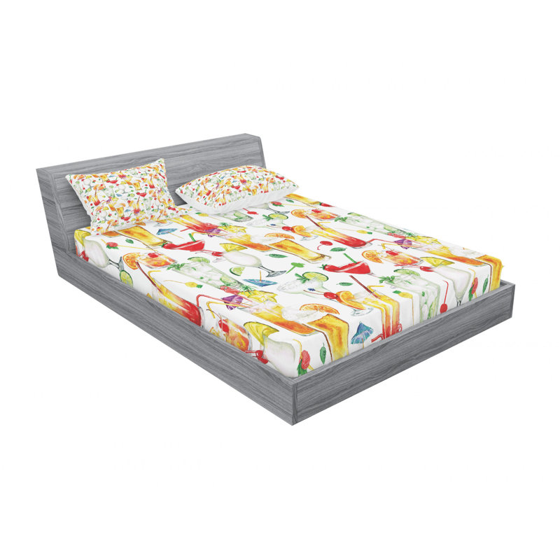 Microfiber Sheet Set, Queen Sheet Set with Fitted Sheet
