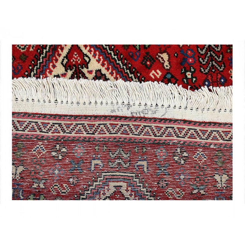 Tapis rouge en laine d'agneau 2 pi 2 po x 3 pi 4 po Chipoletti