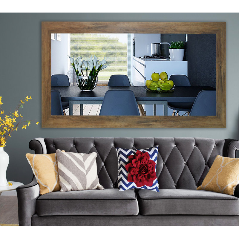 Kristo Rectangle Mirror, 69.5" H x 31.5" W, Barnwood Brown
