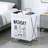 Foldable Laundry Hamper With Stand For Dorm Bathroom, Cotton Linen Fabric Collapsible Dirty Clothes Basket, Portable Storage Organizer