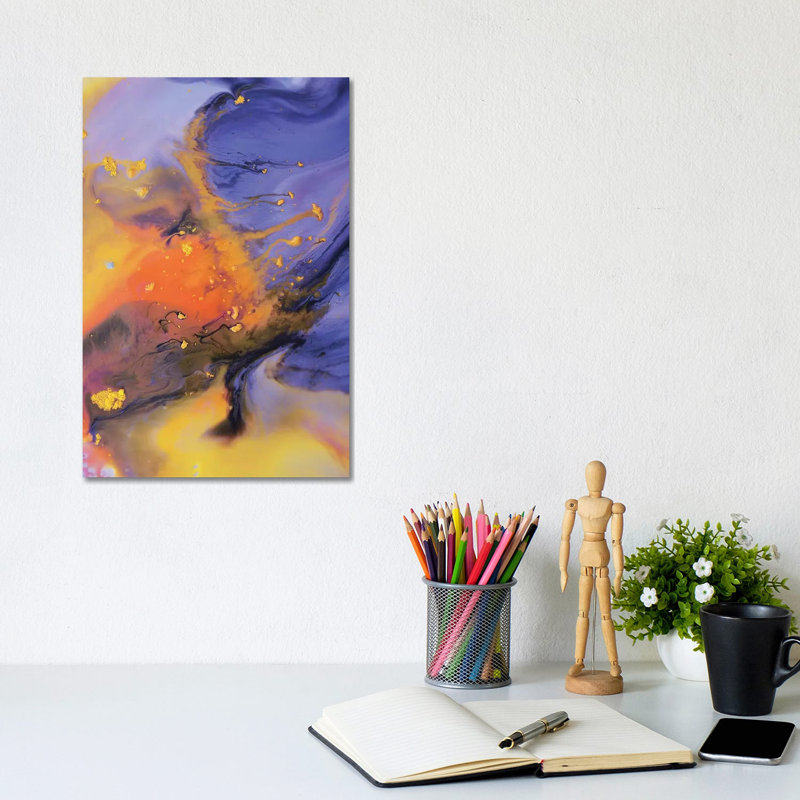 Liquid Series VIII by Andrada Anghel - Wrapped Canvas Painting, 30.48cm H x 20.32cm W x 1.905cm D
