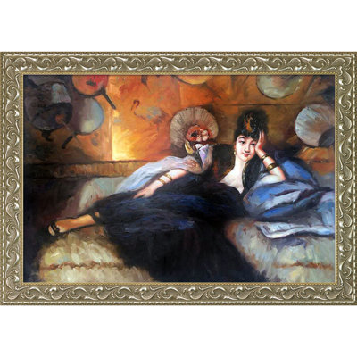« lady avec ventilateurs portrait of nina de callais » par edouard manet-picture cadre, reproduction d’art sur toile