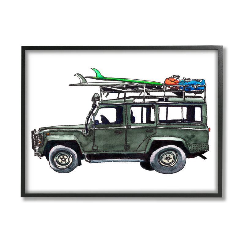 Tablettes de toit pour voiture Tropical Beach Beach par Paul McCreery - Peinture, H 16 po x l 20 po x P 1,5 po