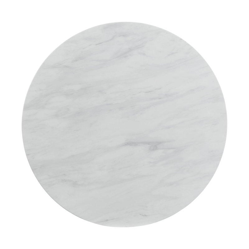 Bellini 36" White Marble Round Coffee Table