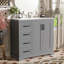 Meuble-lavabo moderne 36 po avec lavabo en céramique, porte à fermeture douce, tablette réglable et 3 tiroirs-122274460