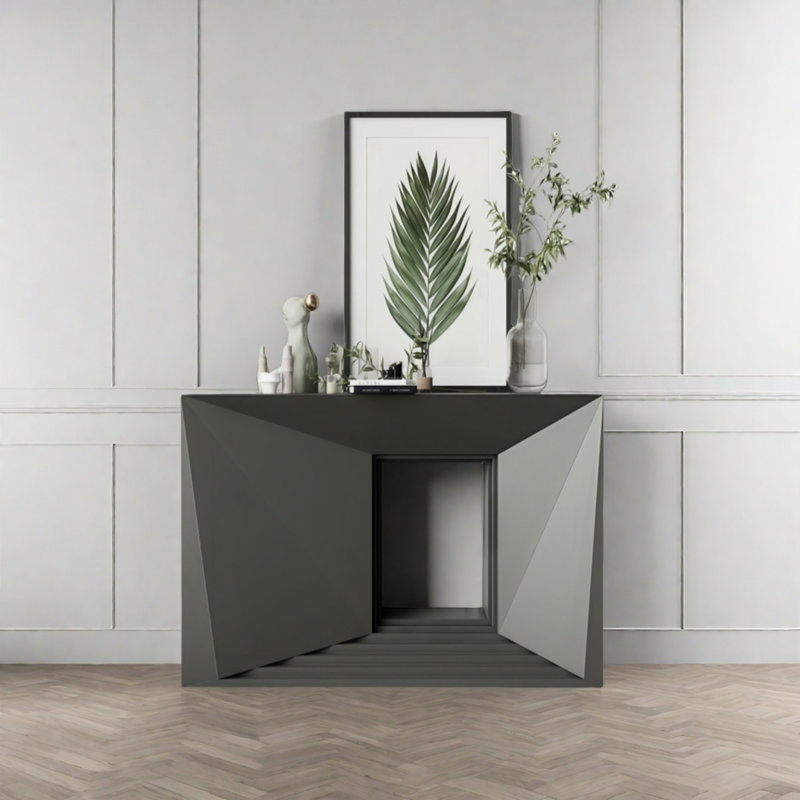 Console Modern Minimalist, H 31,5 po x l 39,37 po x P 13,78 po, Gris foncé