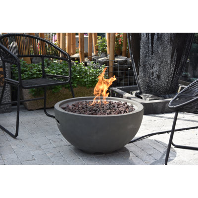 Feuerschale Modeno Nantucket grau - Gas-Feuerstelle für den Garten in Betonoptik