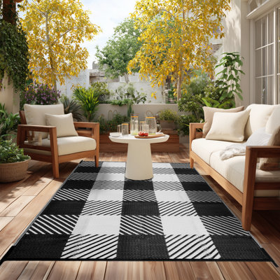 Tapis d'extérieur à motif écossais Classic Buffalo