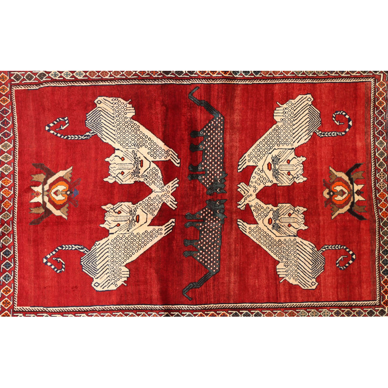 Tapis oriental multicolore tissé à la machine Oriental, Rectangle de 2 pi x 3 pi
