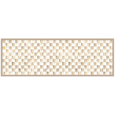 Mocha Check Floor Mat