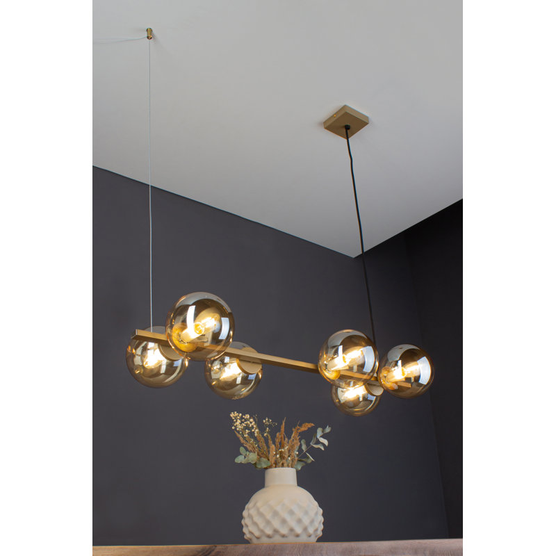 Fenham 6 - Light Kitchen Island Pendant, Gold, Gold
