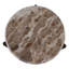 Table basse ronde moderne avec plateau en pierre et surface en marbre avec base en bois sculpturale et silhouette contemporaine pour la disposition de meubles de salon ou de détente