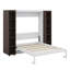 Grand lit escamotable mural avec portes de compartiment de rangement-1144816539