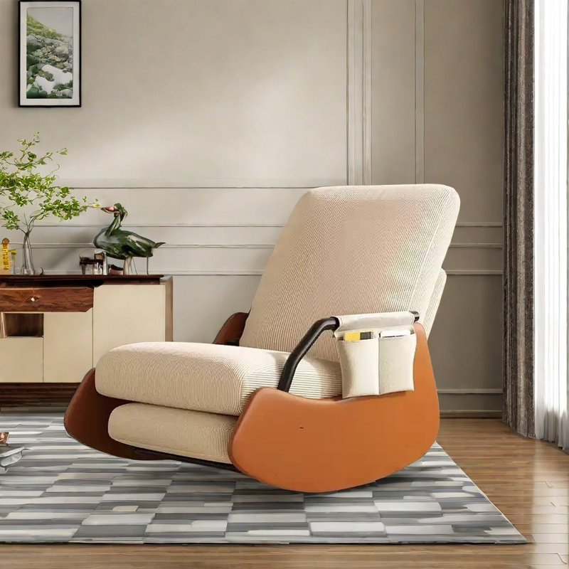 Chaise berçante confortable et durable, Brun