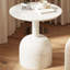 58 cm Cream White Round End Table
