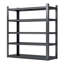 78 po H 5 tablettes en métal pour étagères de garage 2000LBS Étagères de rangement robustes Étagère de garage réglable Étagère de rangement utilitaire-267451604