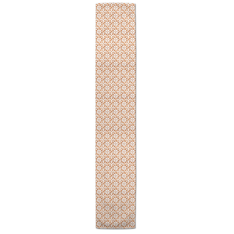 Milligan Tile Table Runner, 90" x 16", Orange