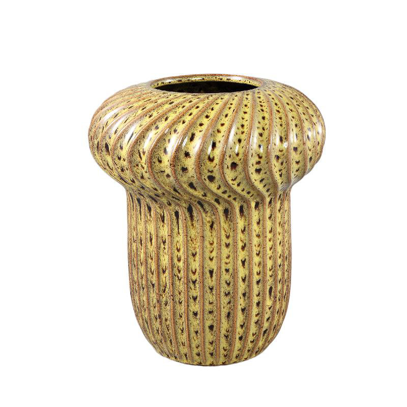 Baldwinville Ceramic Pot Planter, 30cm H x 25cm W x 25cm D, Yellow