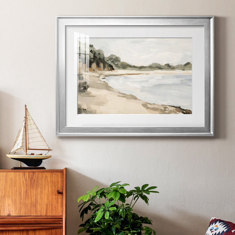 «Bluff Bay II», reproduction encadrée de qualité supérieure - prête à être accrochée, Argent, H 30,5 po x l 42,5 po x P 1 po