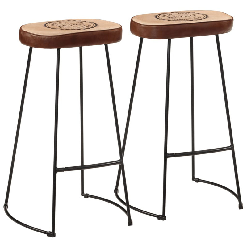 Amylyn Upholstered Counter Stool with Metal Frame